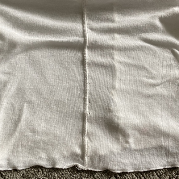 American Eagle Outfitters White 3/4 Sleeve w/ Scoop Neckline Top - Picture 8 of 8